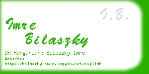 imre bilaszky business card